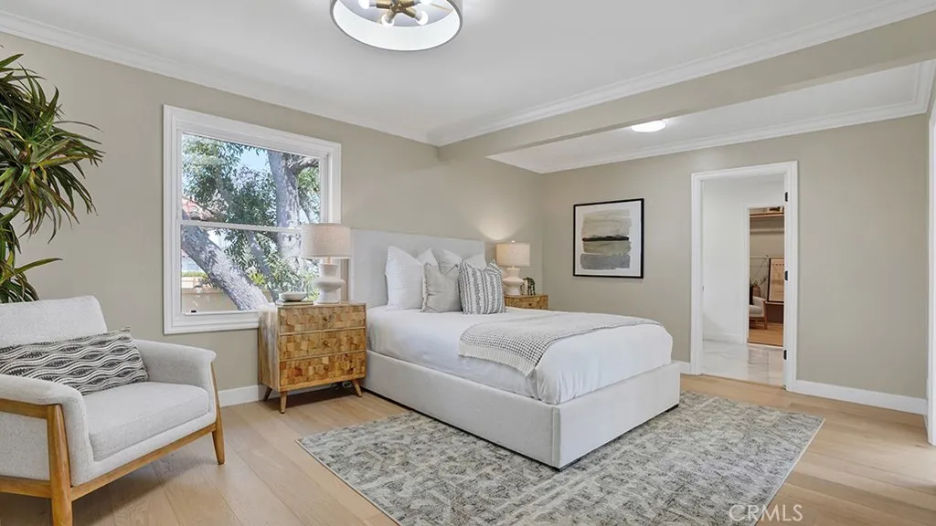 Secondary suite leads to a stunning primary bath and enormous walk-in closet.