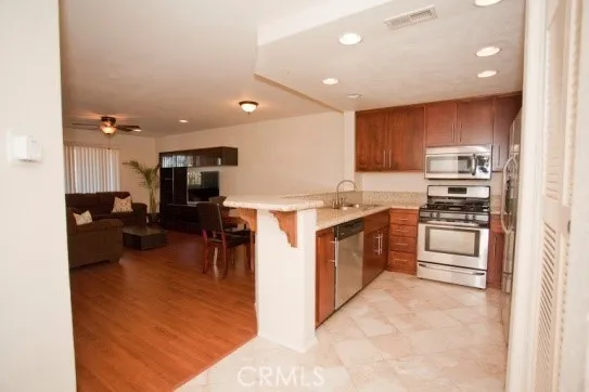 Kitchen and living area