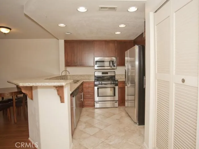 Kitchen with granite counters