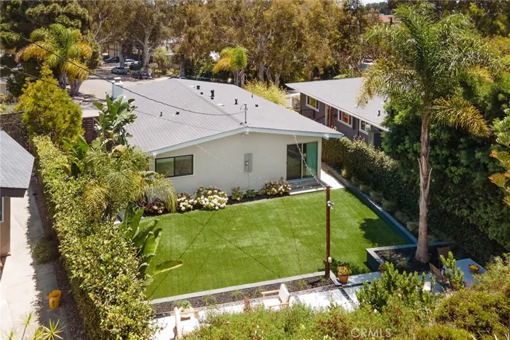 Palm trees and mature landscaping