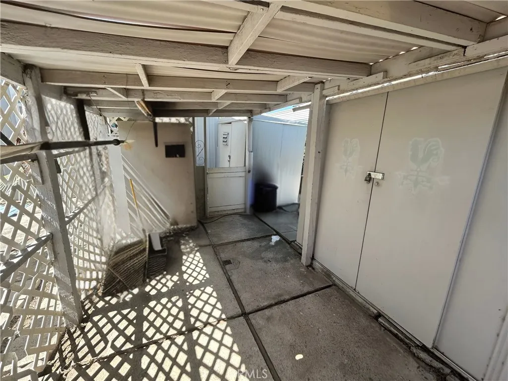 work area with storage