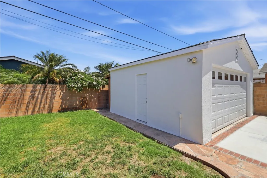 Rear yard and garage