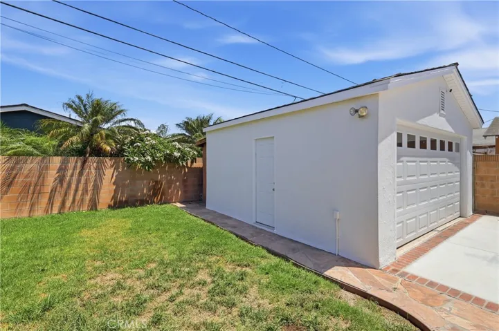 Rear yard and garage