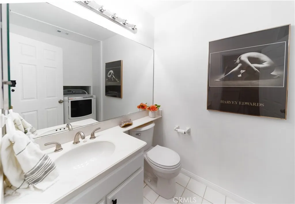 Downstairs powder room and Laundry
