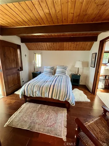 Primary bedroom with walk in closet to right