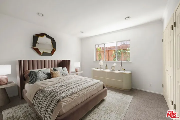 Bedroom is virtually staged