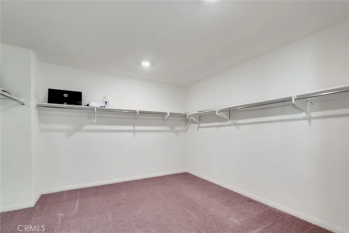 Expansive walk-in closet