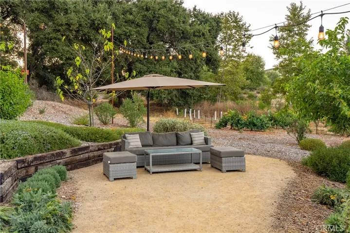 Quiet back yard tasting area
