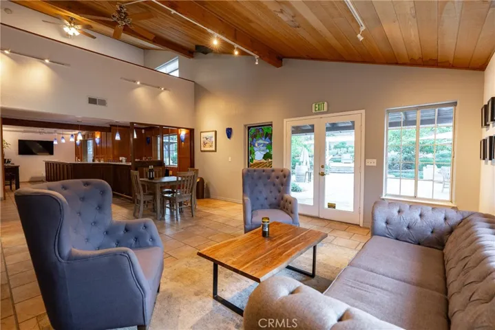 Seating areas in Tasting Room