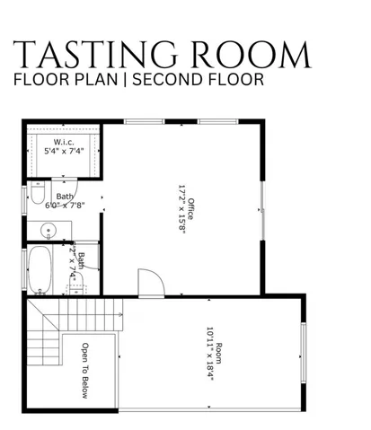 Tasting Room Floor Plan Second Floor