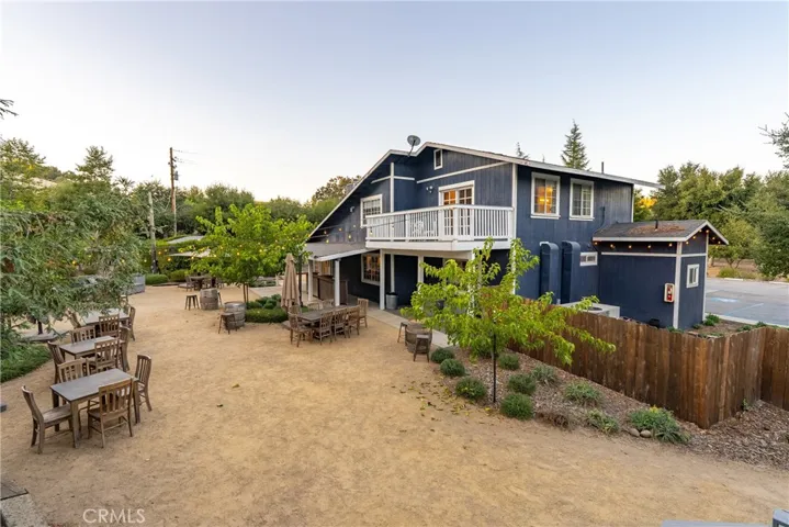 View of back patio tasting area