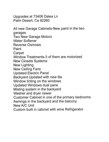 73406 Dalea Upgrade List