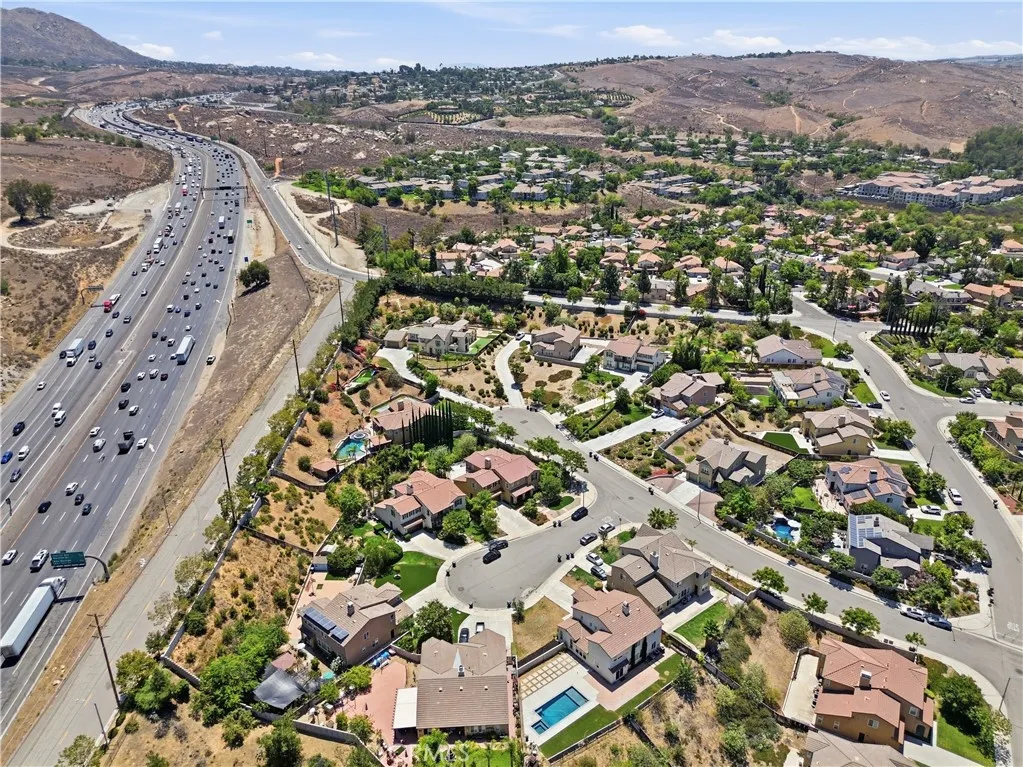 Ariel View with Mountains