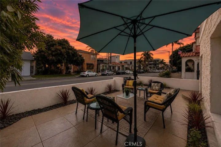 Front patio twilight enhanced