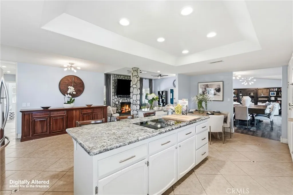 Kitchen, part of the family room, breakfast room and part of the formal dining room