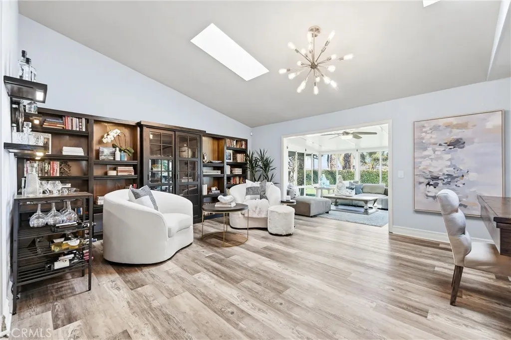Formal Living room with skylight for natural light.