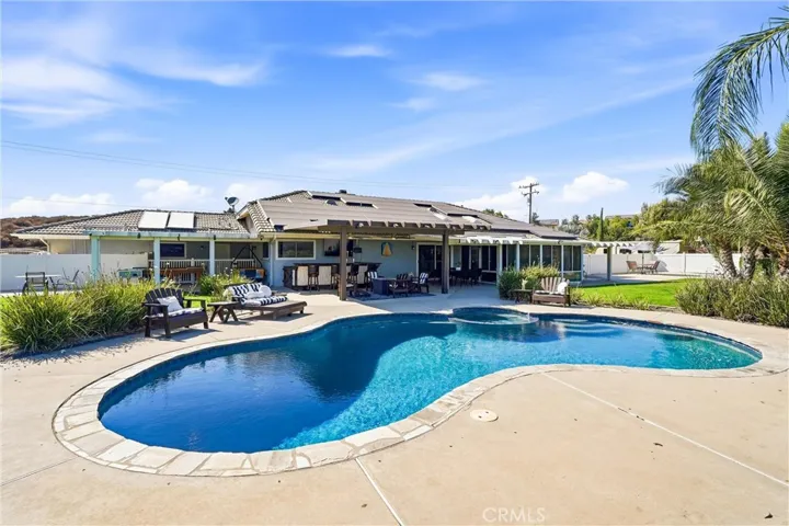 Pool and the back of the house