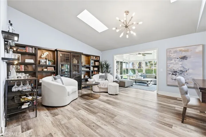 Formal Living room with skylight for natural light.