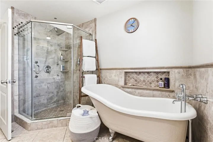 Separate Soaking tub and walk-in show