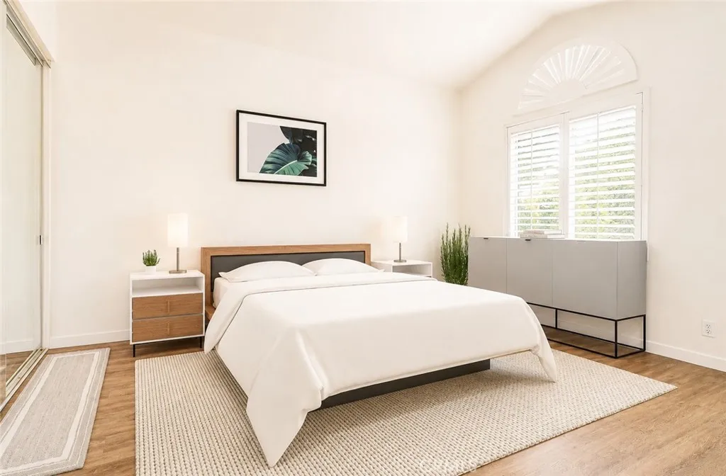 Master bedroom digitally staged