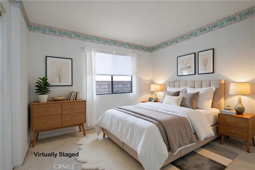 Virtually staged 3rd bedroom