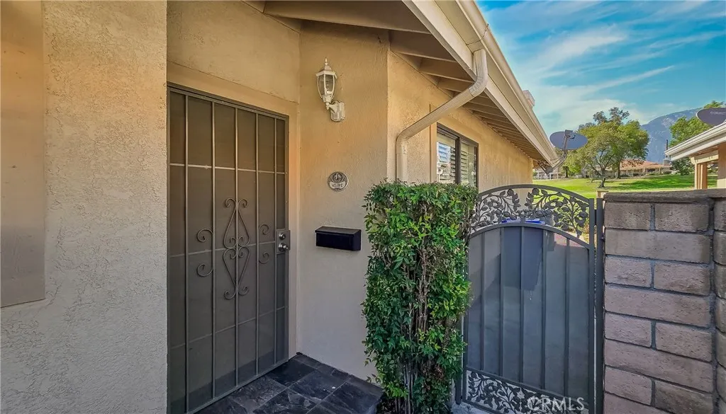 Front door & gate to side yard