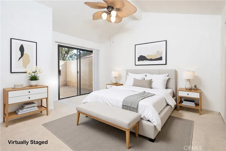 Virtually staged secondary bedroom