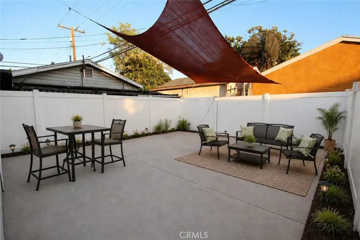 Large back patio area.