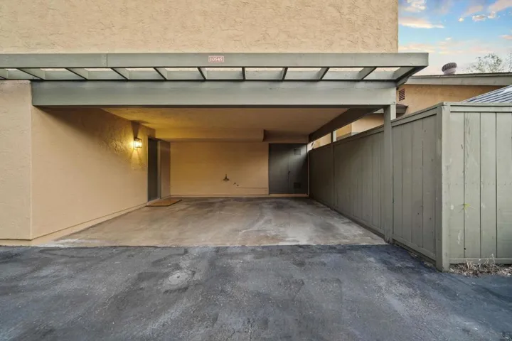 Double-car carport and secure storage room