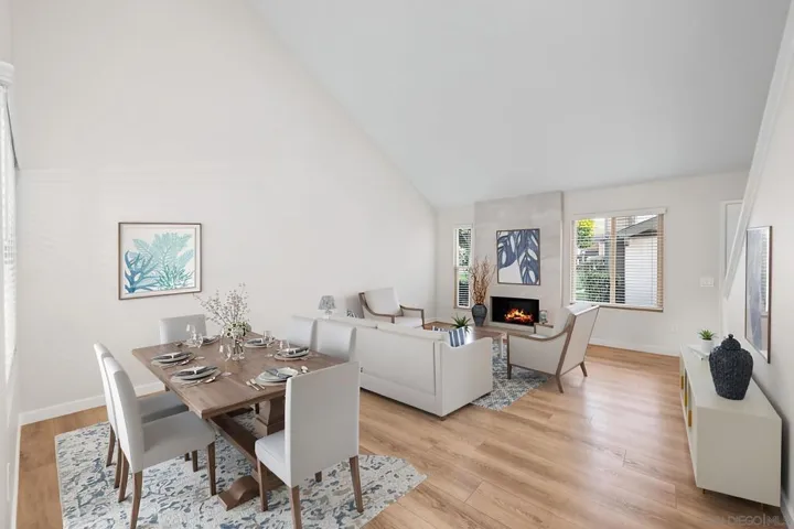 Large Dining/Living Room combo space, measures 19'x14': Photo is virtually staged. See uploaded unstaged photo for reference.