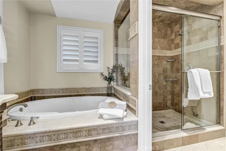 Primary Suite Jacuzzi Tub and Separate Shower