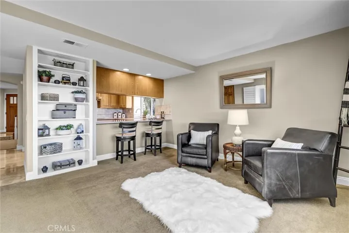 Family Room Looking Toward Kitchen and Breakfast Bar