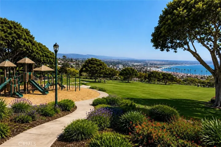 Nearby park featuring a children's playground, expensive green space, and beautiful panoramic views of Newport Harbor