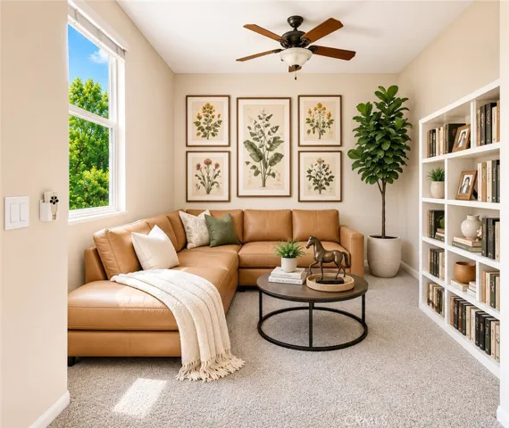 Bonus room #2/retreat digitally altered, virtually staged
