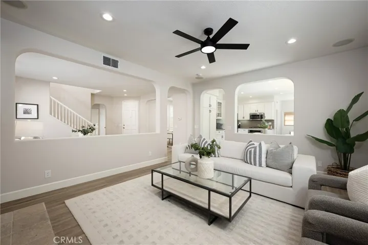 Open to kitchen