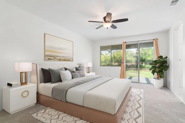 primary bedroom virtually staged