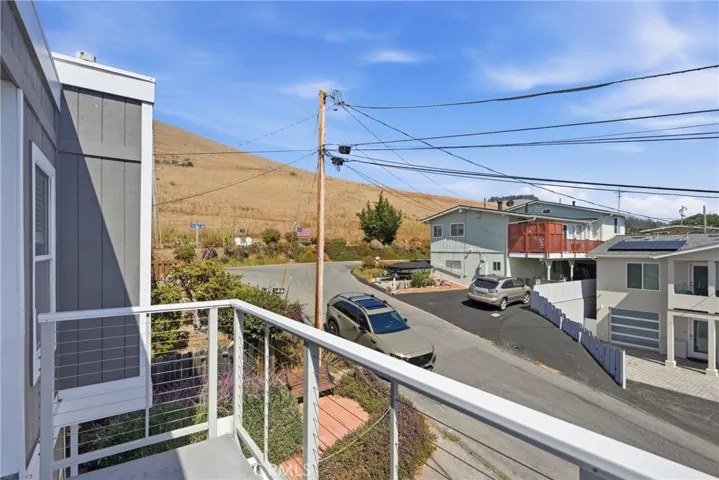 Front Patio off of dining room with views of ocean to the west, Morro Rock to the south, and the hills to the east
