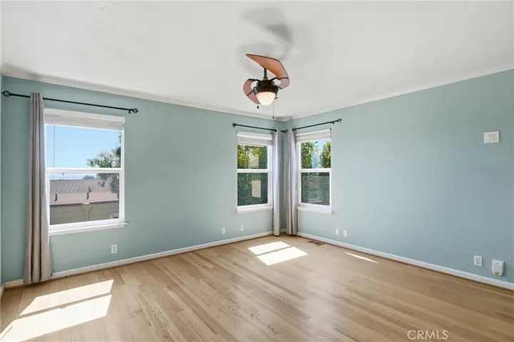Primary Bedroom, upstairs on main level with ocean view