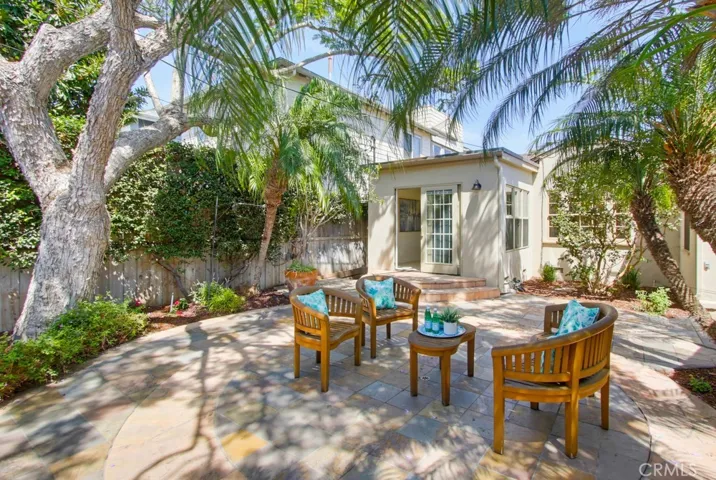 Back patio perfect for outdoor dining.