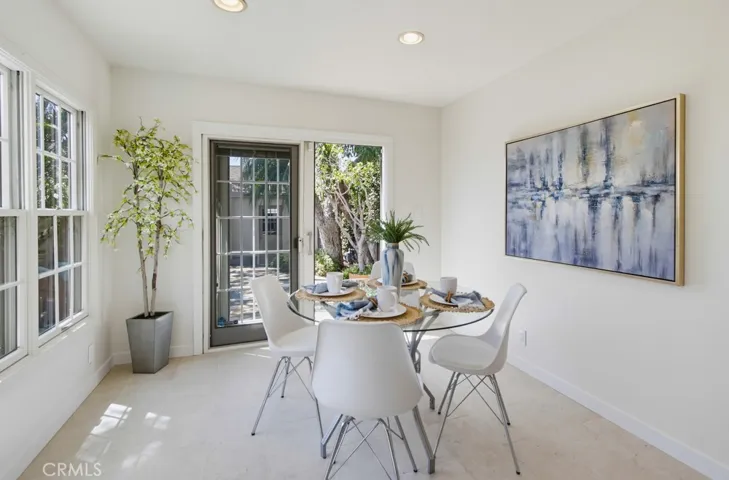 Breakfast area opens to outside pation