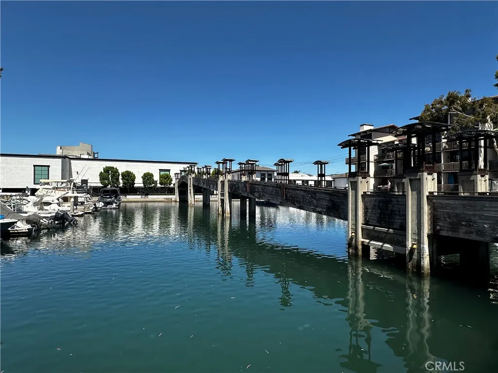 Another view of private bridge to Marina Pacifica Shopping Center.