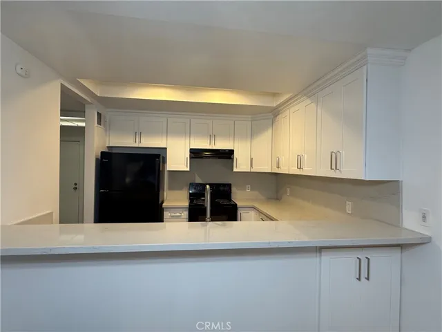 View of kitchen from dining room.