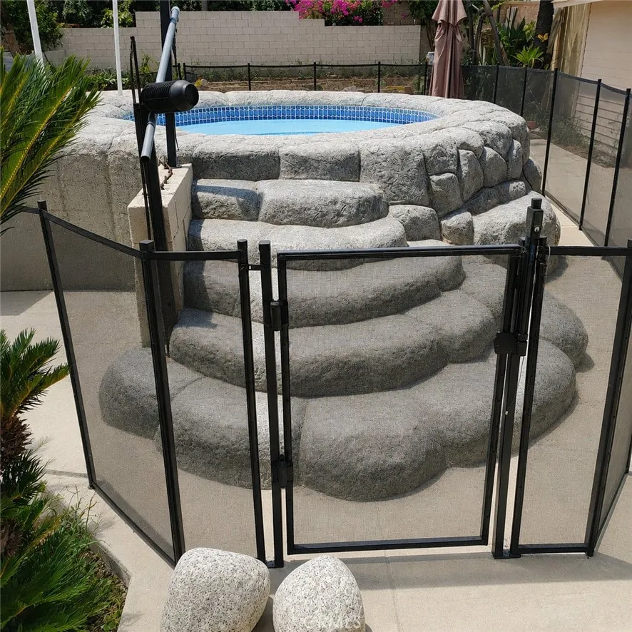 hot tub with ornate cement