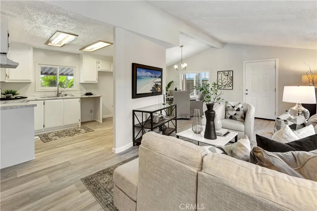 Kitchen and living room view
