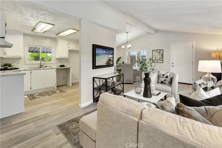 Kitchen and living room view