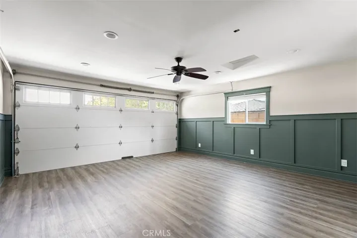 Finished garage