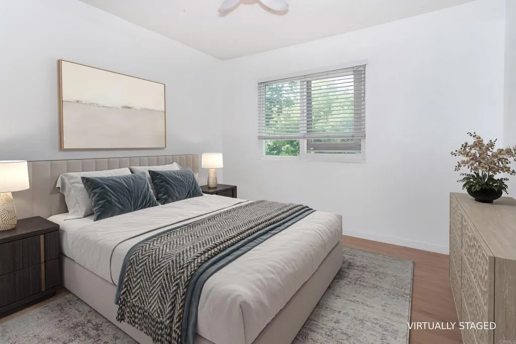 Virtually Staged master bedroom.  Lots of room!