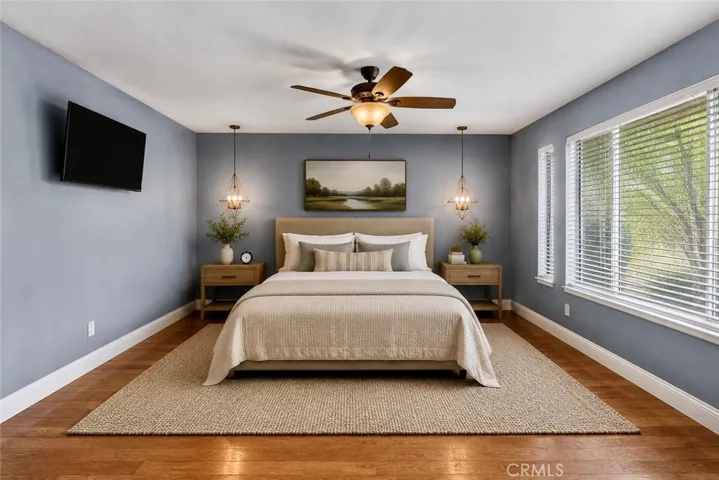 Primary bedroom virtually staged