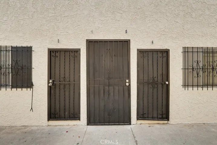 Unit 1 Left Door, Units 3 & 4 Center Door, Unit 2 Right Door