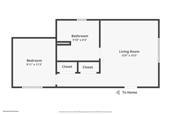Unit #2: 1 Bed / 1 Ba   Floor Plan